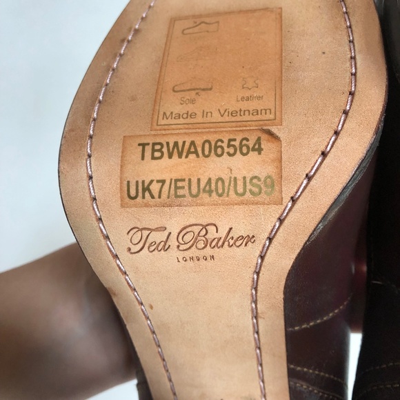 Ted Baker Leather Butterfly Design Platform Pumps - Picture 7 of 8